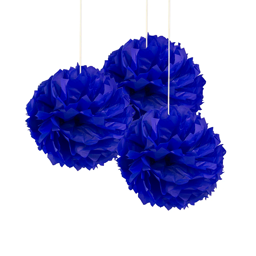 Compra aquí Pompom Decorativo Azul Royal *3 Unidades #1