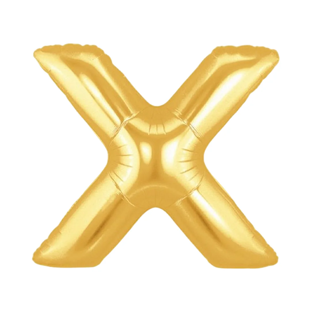 Compra Globo Metalizado de 40Cms Letra X Dorado en Partymax. Bogotá. Imagen #1.