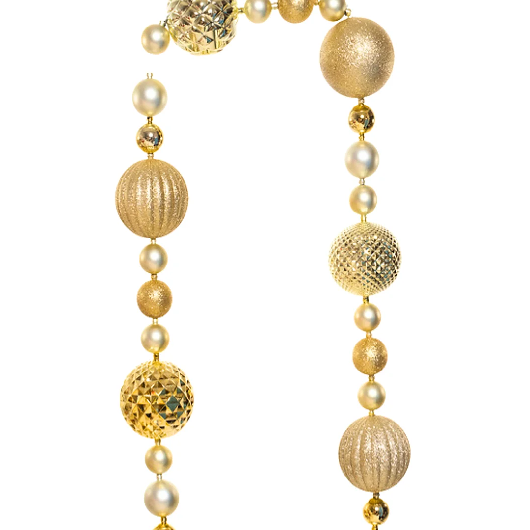 Compra Guirnalda de Esferas Dorado-Blanco *1.80Cm en Partymax. Bogotá. Imagen #2.