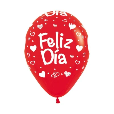 Compra Globo Feliz Dia Corazones R12 * 12 Unidades en Partymax. Bogotá. Imagen #1.