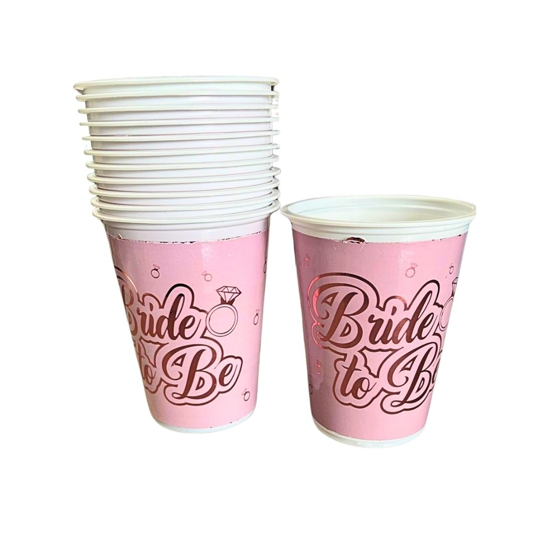 Compra Vaso 9 Onzas Rosado Bride To Be*12 Unidades en Partymax. Bogotá. Imagen #1.