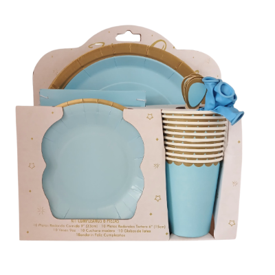 Compra Kit Cumpleaños *6 Piezas Azul Pastel en Partymax. Bogotá. Imagen #1.