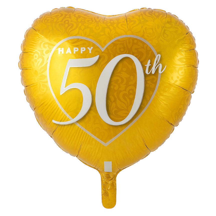 Compra aquí Globo Metalizado Happy 50 Dorado #1