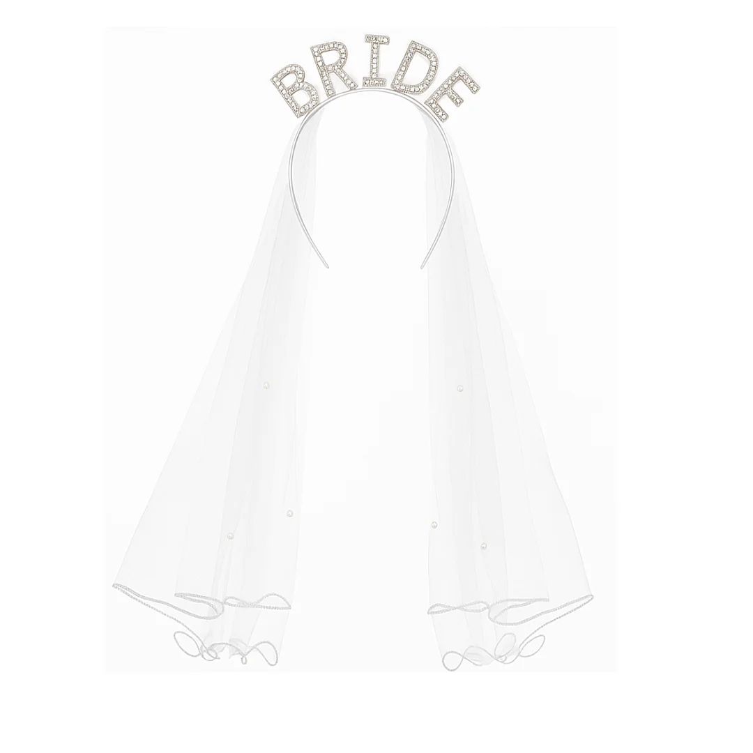Compra Diadema Con Velo Bride Perlas en Partymax. Bogotá. Imagen #1.