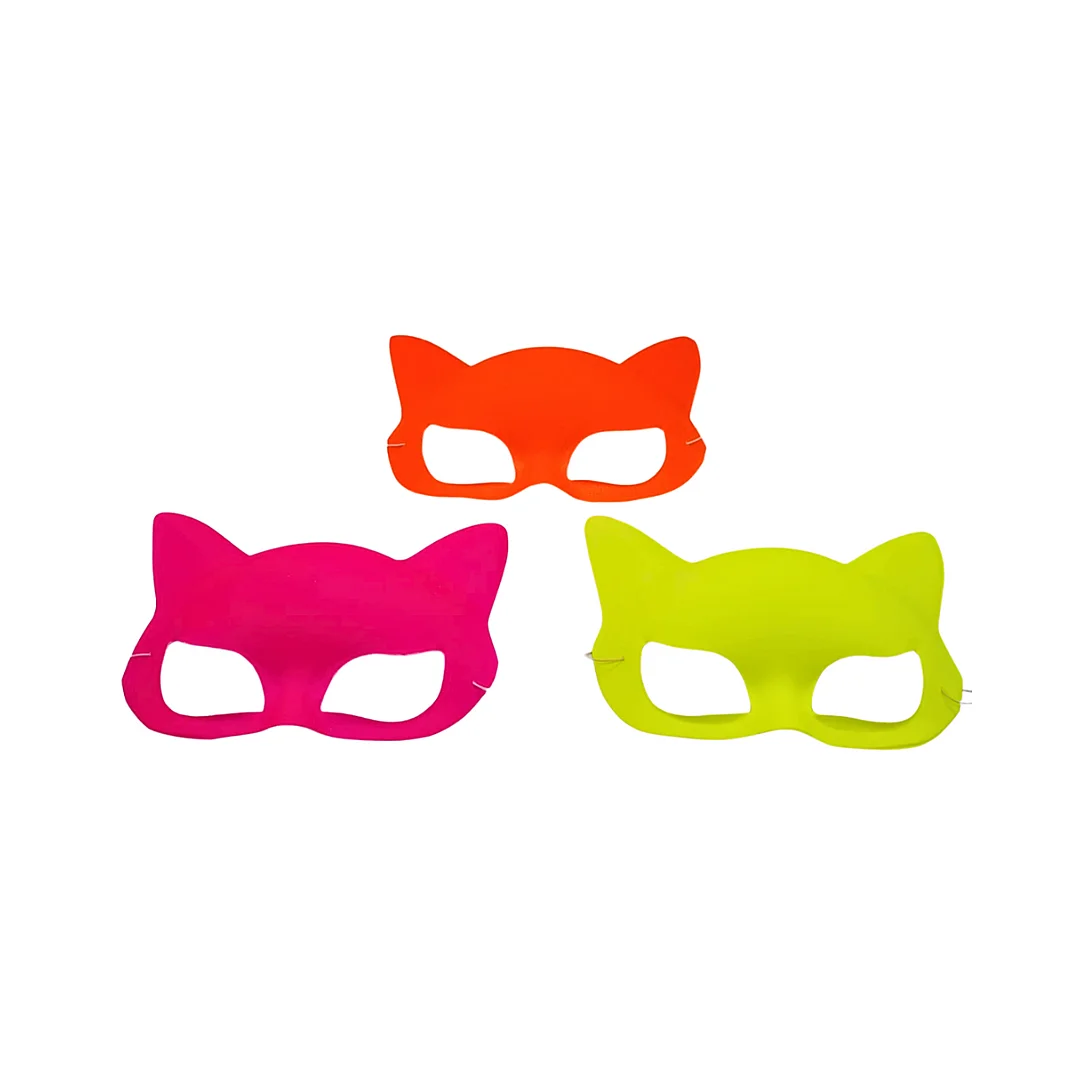 Compra Antifaz Gato Neón Surtido * 12 Unidades en Partymax. Bogotá. Imagen #1.