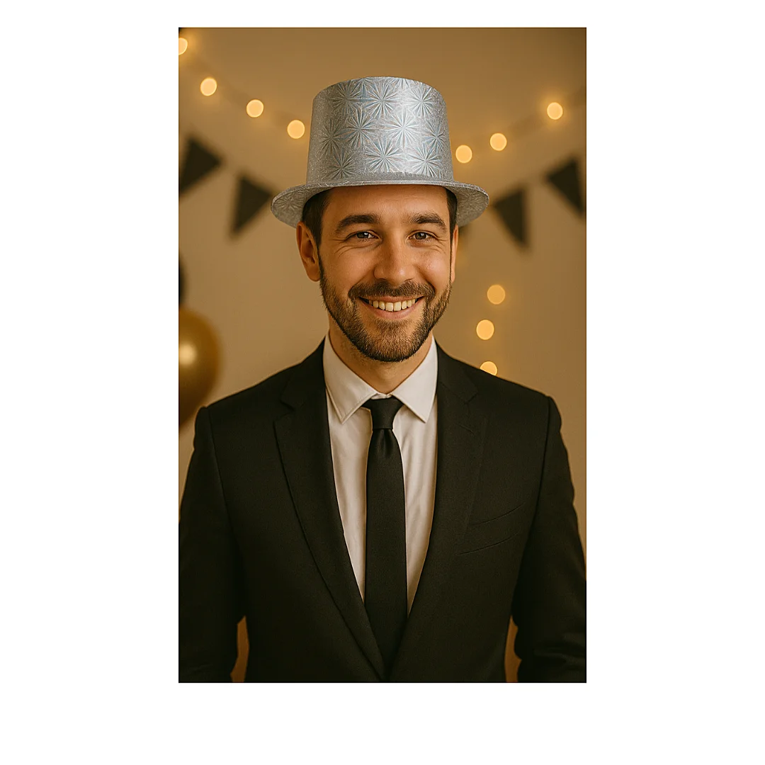 Compra Sombrero Fiestero Plateado en Partymax. Bogotá. Imagen #2.