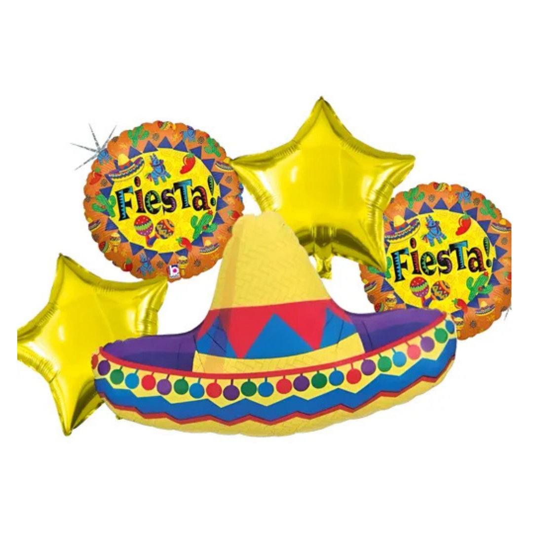 Compra Bouquet de Fiesta Mexicana 5 Globos en Partymax. Bogotá. Imagen #1.
