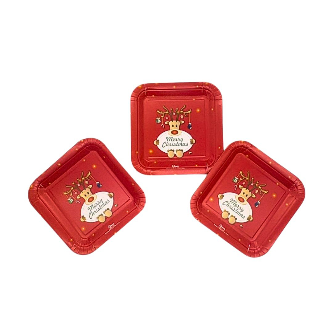 Compra Plato Hexagonal Reno Rojo*12 Unidades en Partymax. Bogotá. Imagen #2.