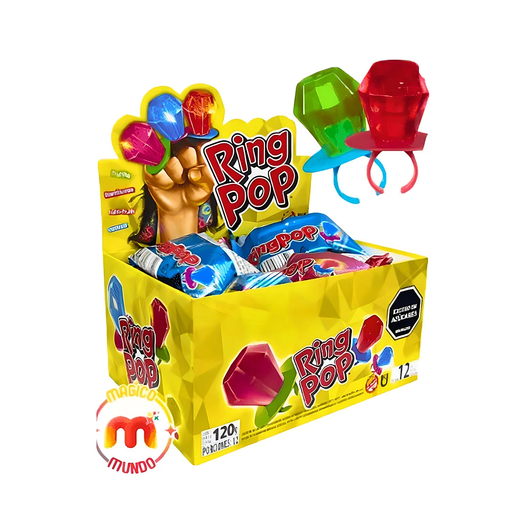 Compra Dulce Ring Pop Tradicional Display *12 Unidades en Partymax. Bogotá. Imagen #1.