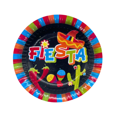 Compra aquí Plato Redondo Fiesta Mexicana *12 Unidades #1