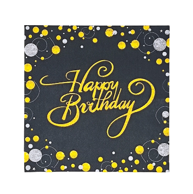 Compra aquí Servilletas Happy Birthday Destellos Negro *20 Unidades #1