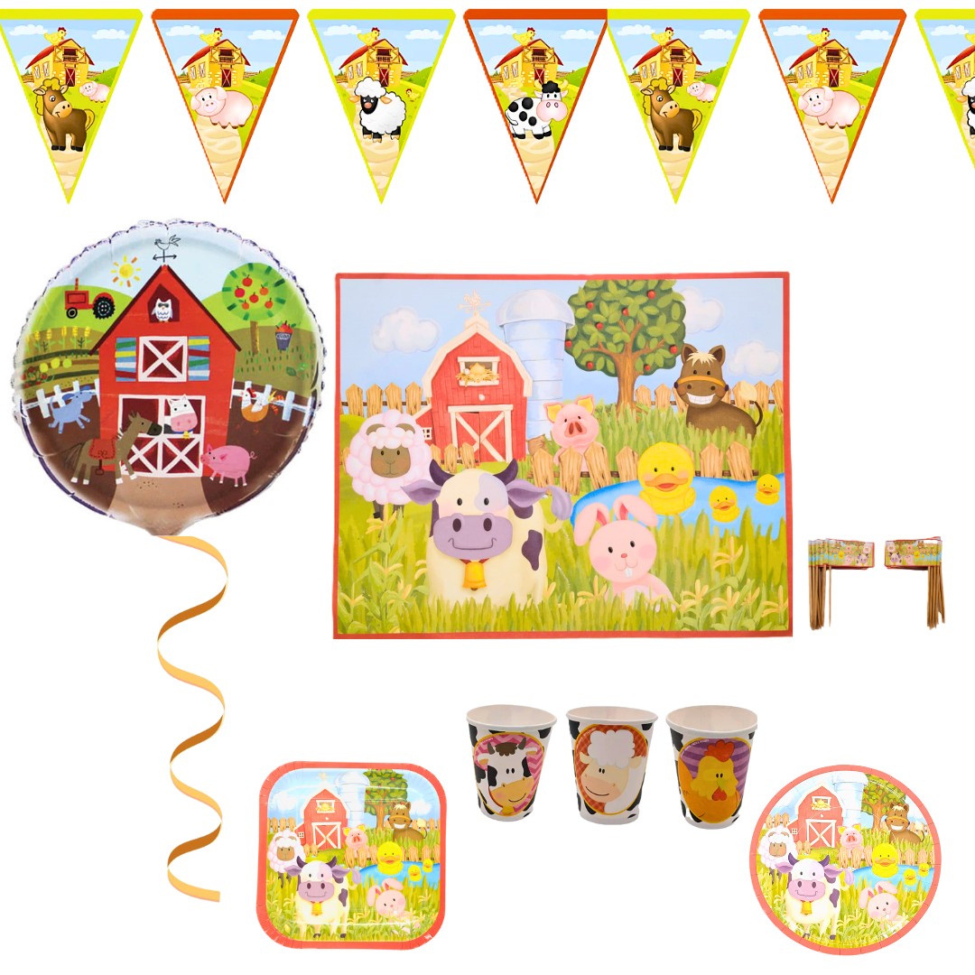 Compra Kit Decoración Granja para 10 Personas en Partymax. Bogotá. Imagen #1.