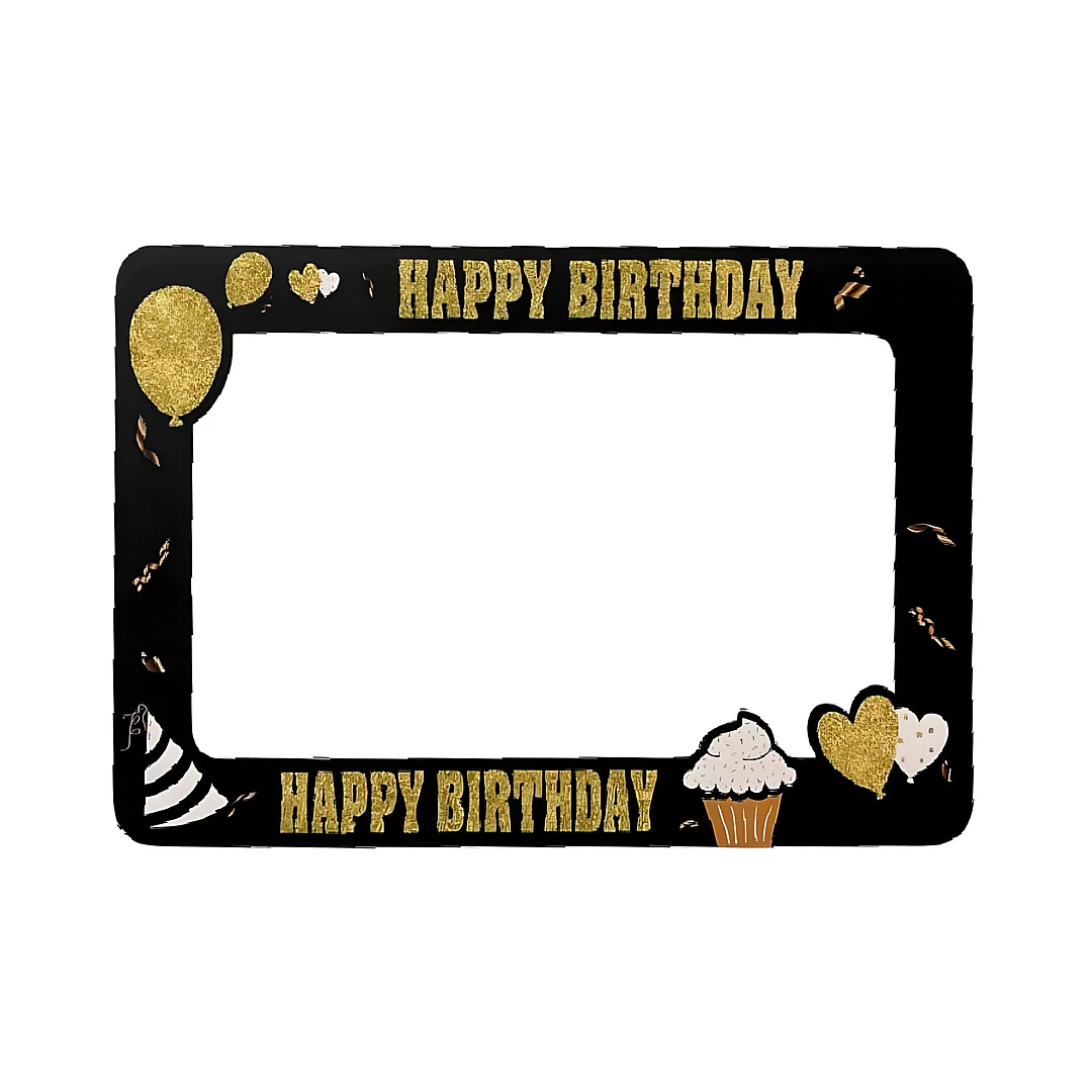 Compra Marco Selfie Happy Birthday Negro Horizontal en Partymax. Bogotá. Imagen #1.