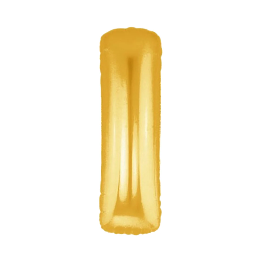 Compra aquí Globo Metalizado de 40Cms Letra I Dorado #1