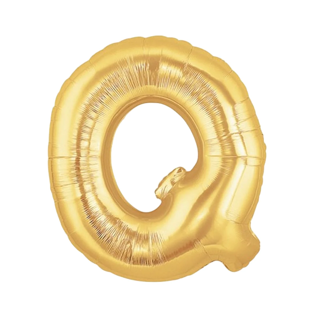 Compra Globo Metalizado de 40Cms Letra Q Dorado en Partymax. Bogotá. Imagen #1.