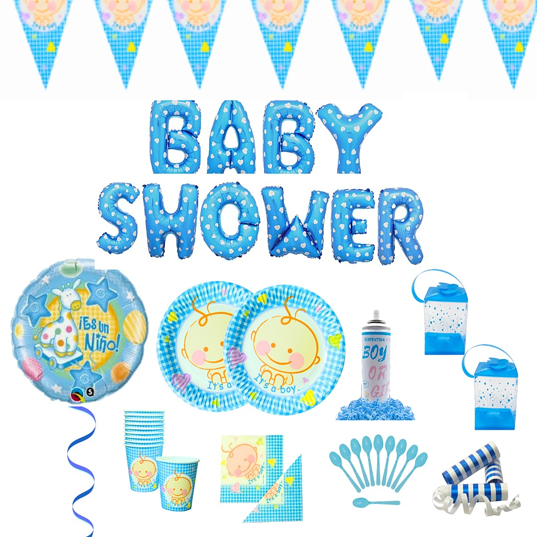 Compra Kit Decoración Baby Shower Niño para 10 Personas en Partymax. Bogotá. Imagen #1.