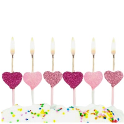 Compra aquí Set Velas Corazones Rosados *6 Unidades #1