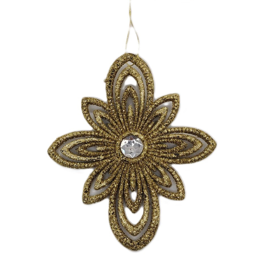 Compra Adorno Navideño Estrella Dorada Con Perla En El Centro en Partymax. Bogotá. Imagen #1.