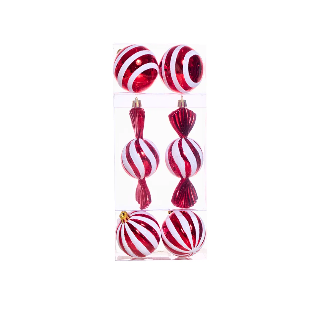 Compra Juego de Ornamentos Dulces Rojo-Blanco *6 Unidades en Partymax. Bogotá. Imagen #1.