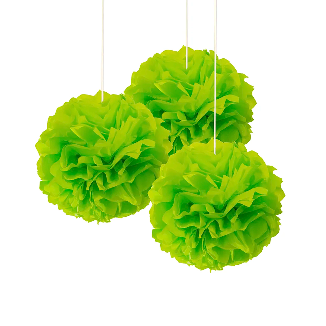 Compra aquí Pompom Decorativo Verde Lima *3 Unidades #1