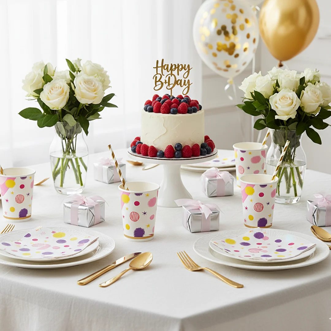 Compra Vaso 9 Onzas Feliz Cumpleaños Destellos * 8 Unidades en Partymax. Bogotá. Imagen #2.