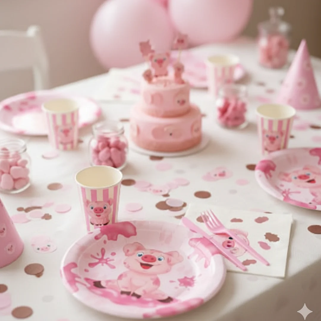 Compra Plato Redondo 6" Cerditos *10 Unidades en Partymax. Bogotá. Imagen #2.