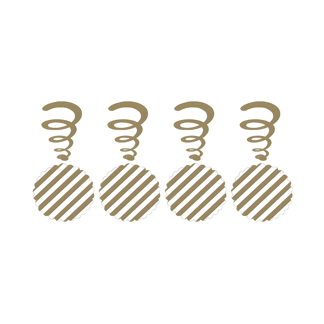 Compra Espiral Rayas Dorado/Blanco *4 Unidades en Partymax. Bogotá. Imagen #1.