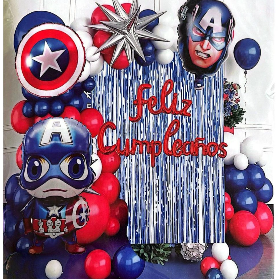 Compra Kit de Globos Capitan America *75 Piezas en Partymax. Bogotá. Imagen #1.