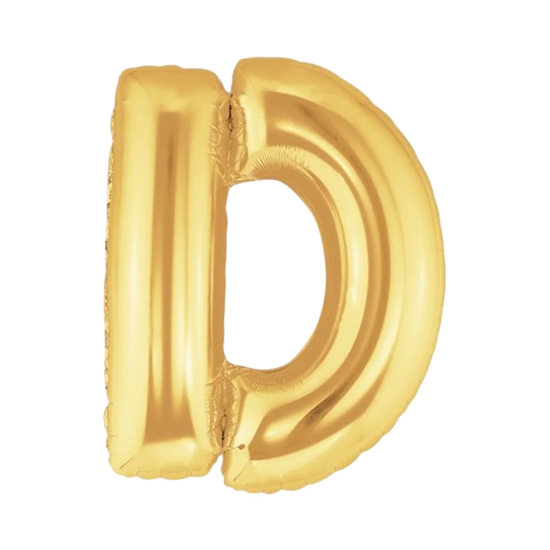 Compra aquí Globo Metalizado de 40Cms Letra D Dorado #1