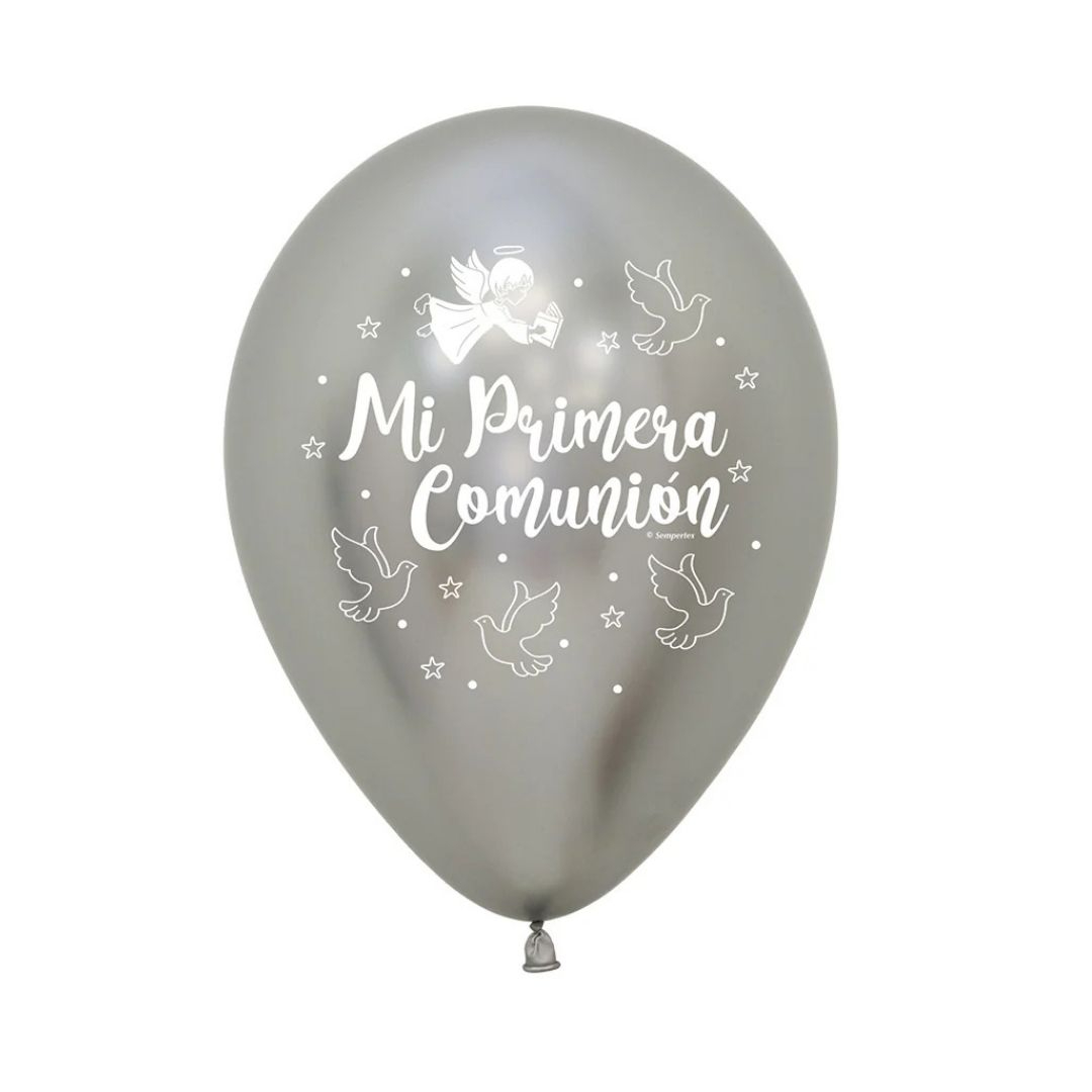Compra Globo R-12 Mi Primera Comunion Plateado *12 Unidades en Partymax. Bogotá. Imagen #1.