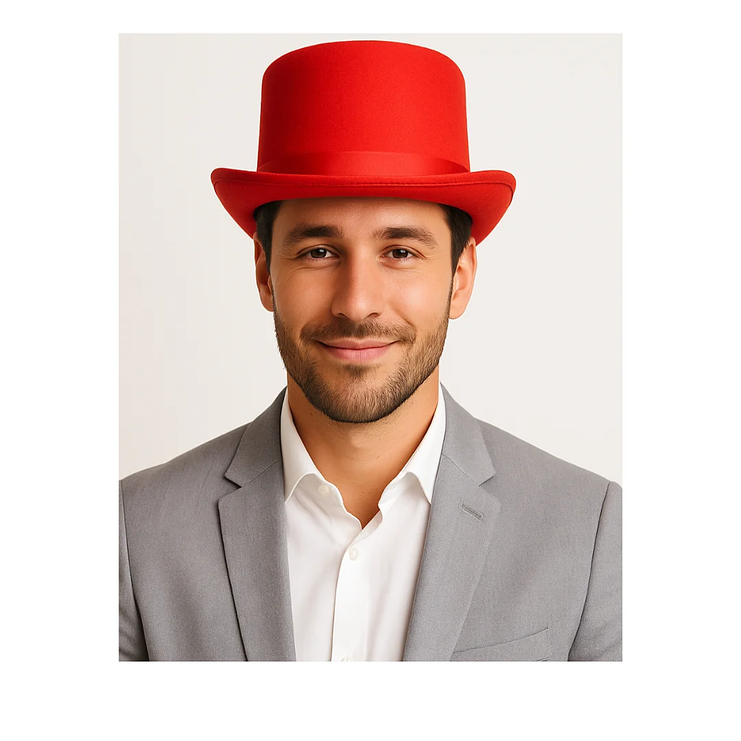 Compra Sombrero Copa Alta Rojo en Partymax. Bogotá. Imagen #2.