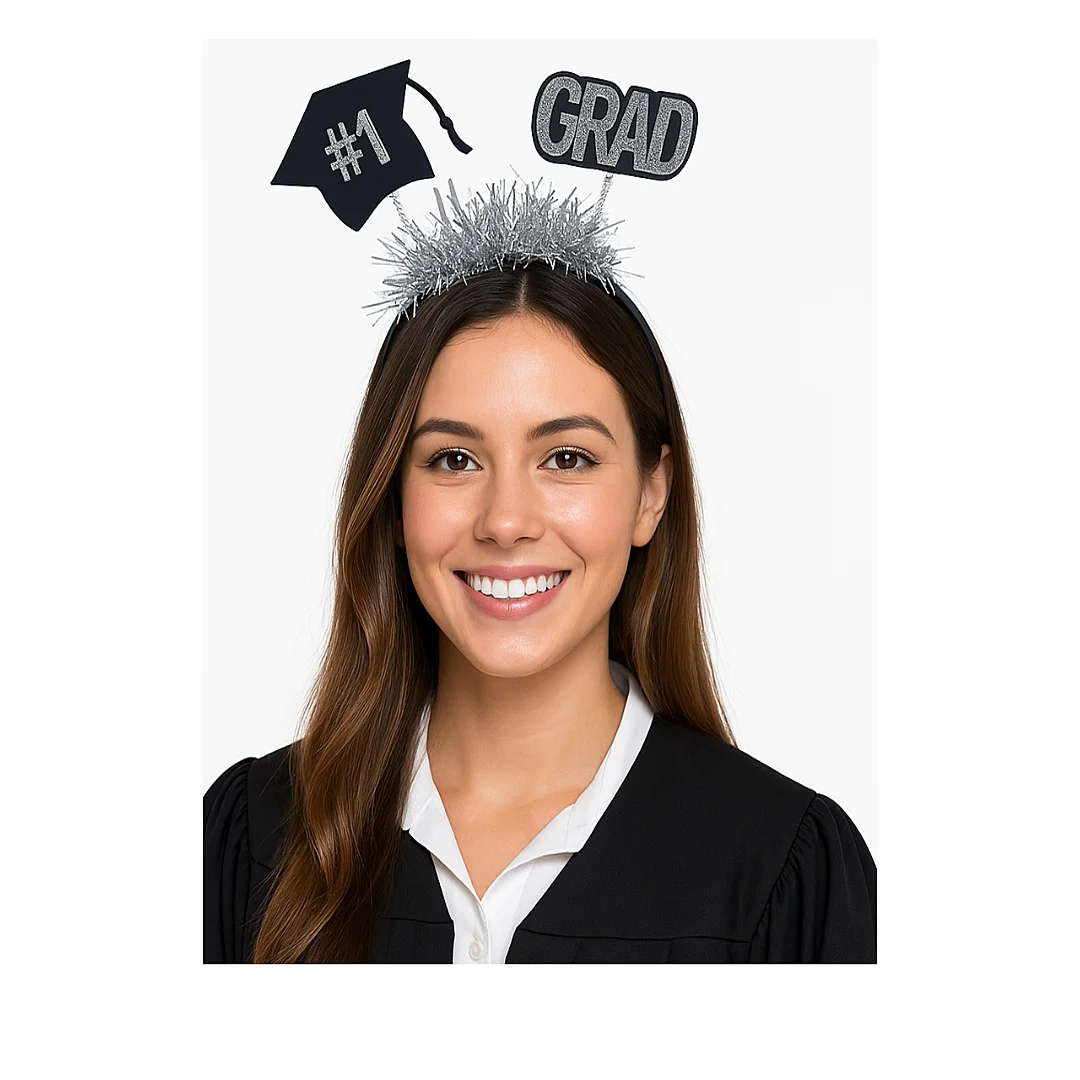 Compra Diadema Grado #1 Plateado Negro en Partymax. Bogotá. Imagen #2.