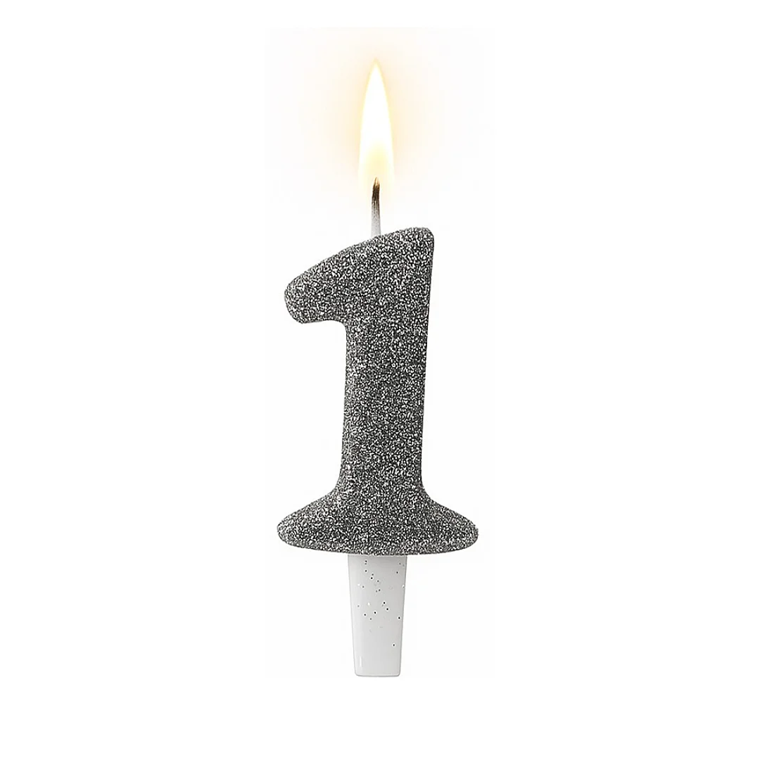 Compra Vela Plateada Número 1 en Partymax. Bogotá. Imagen #1.