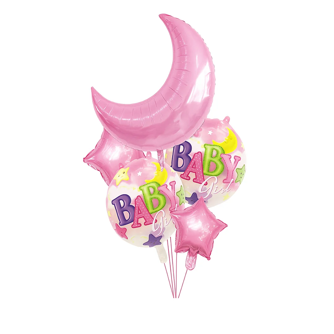 Compra Bouquet 5 Globos Baby Girl en Partymax. Bogotá. Imagen #1.