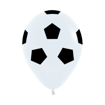 Compra Globo Balon de Futbol Blanco R12 *12 Unidades en Partymax. Bogotá. Imagen #1.