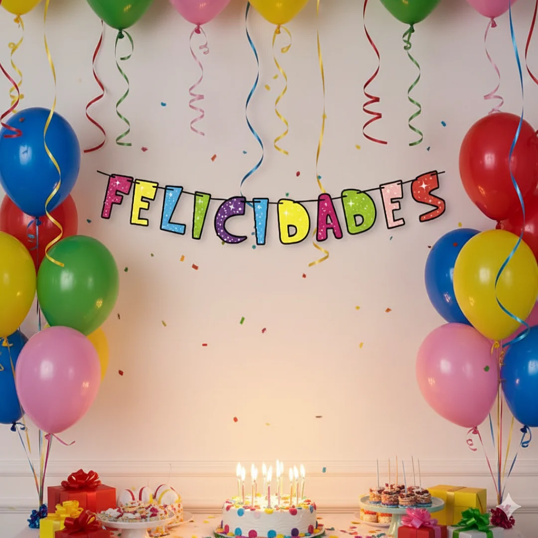 Compra Guirnalda Multicolor Felicidades en Partymax. Bogotá. Imagen #2.