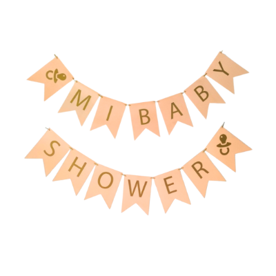 Compra Banderin Dos Puntas Baby Shower Rosado *1 Metro en Partymax. Bogotá. Imagen #1.