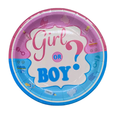 Compra Plato Redondo 7" Girl Or Boy *10 Unidades en Partymax. Bogotá. Imagen #1.