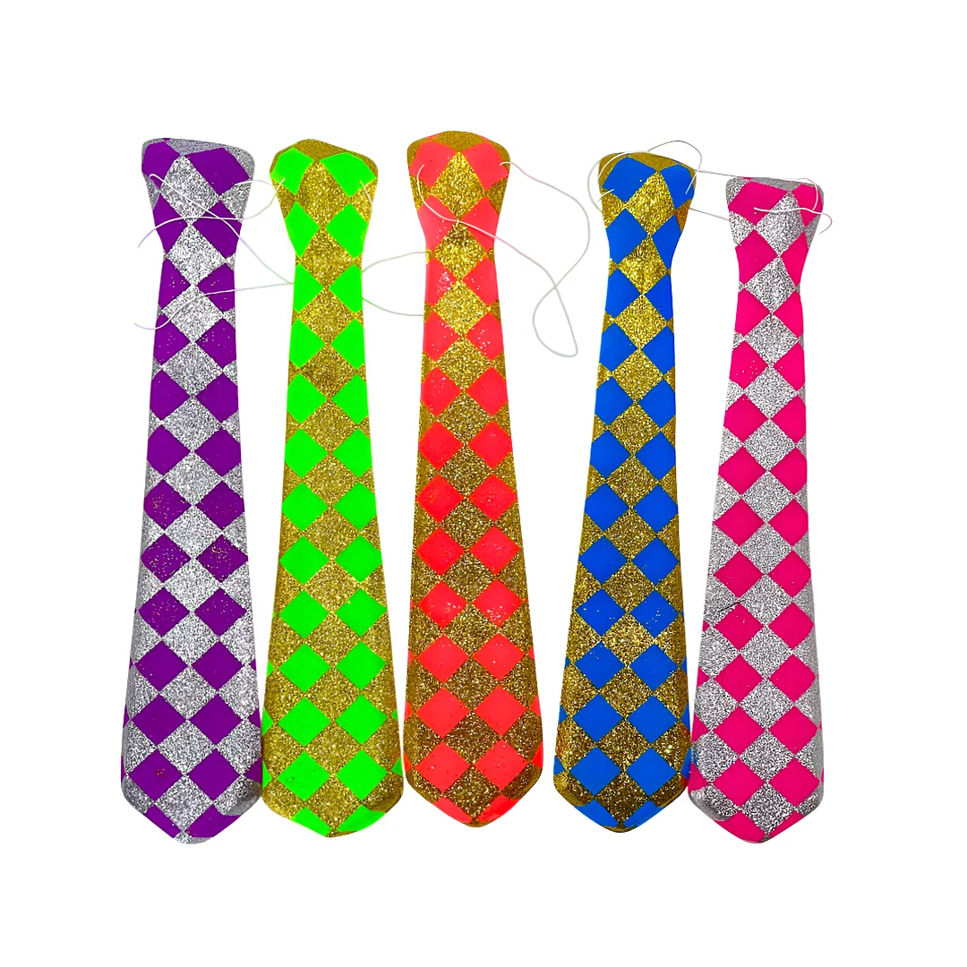 Compra Corbata Escarchada Larga Con Rombos * 12 Unidades en Partymax. Bogotá. Imagen #1.