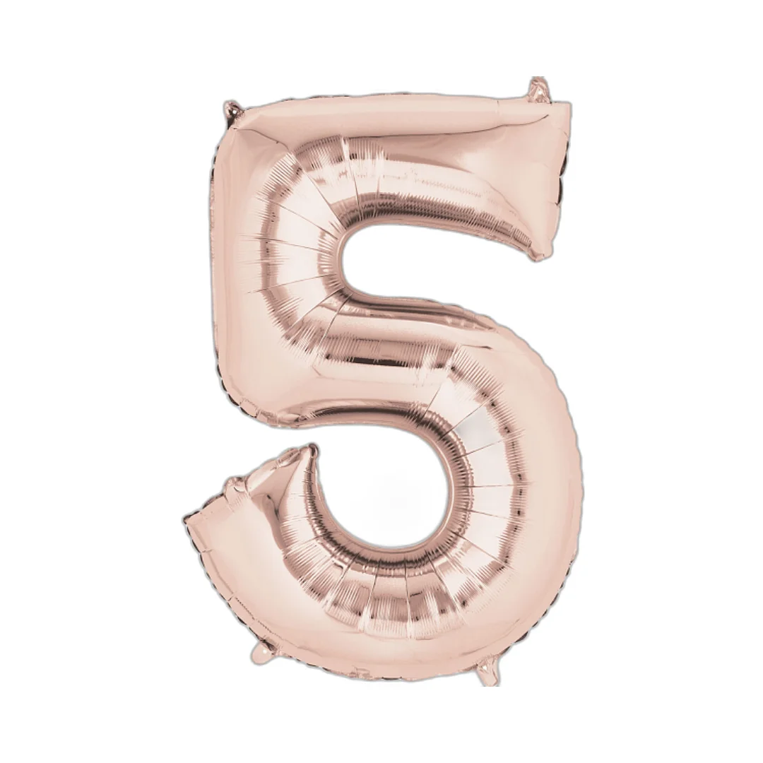 Compra Globo Metalizado de 40Cms # 5 Oro Rosa en Partymax. Bogotá. Imagen #1.