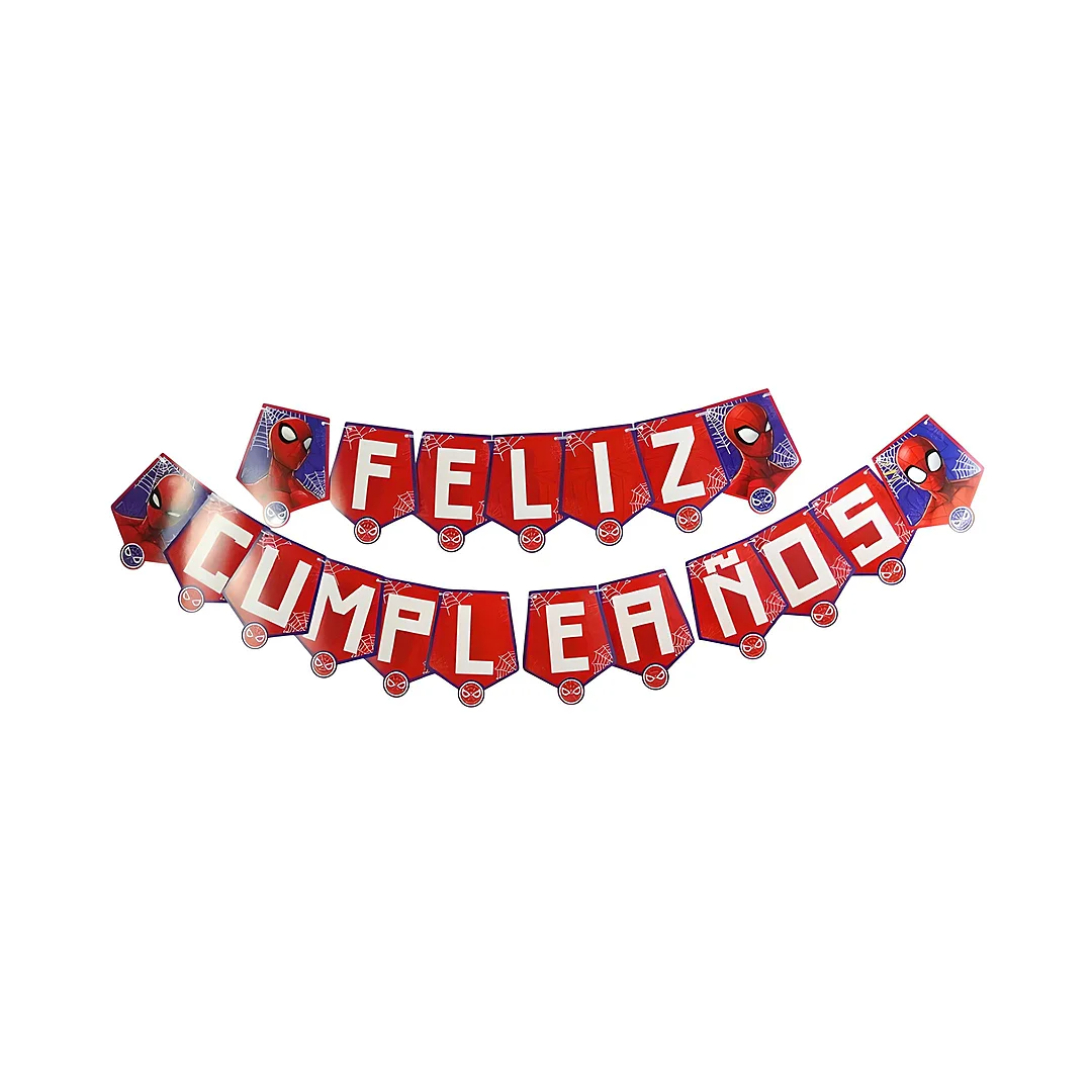 Compra aquí Guirnalda Feliz Cumpleaños Spiderman *3.5 Metros #1