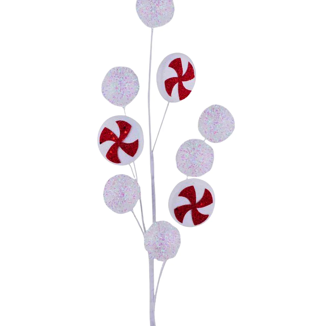 Compra Pick Navideño Caramelo Con Esferas Blancas en Partymax. Bogotá. Imagen #2.