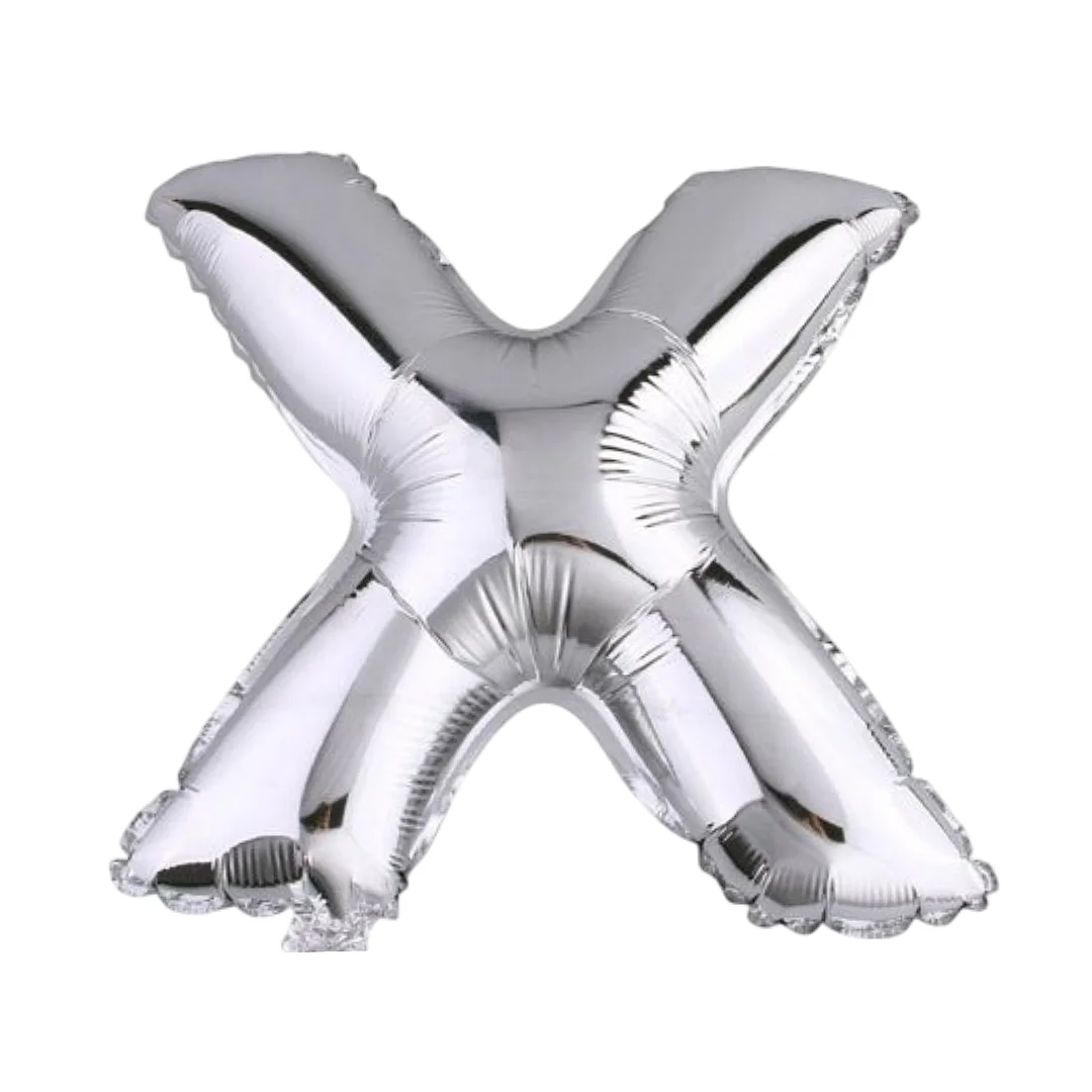Compra Globo Metalizado de 40Cms Letra X Plateado en Partymax. Bogotá. Imagen #1.