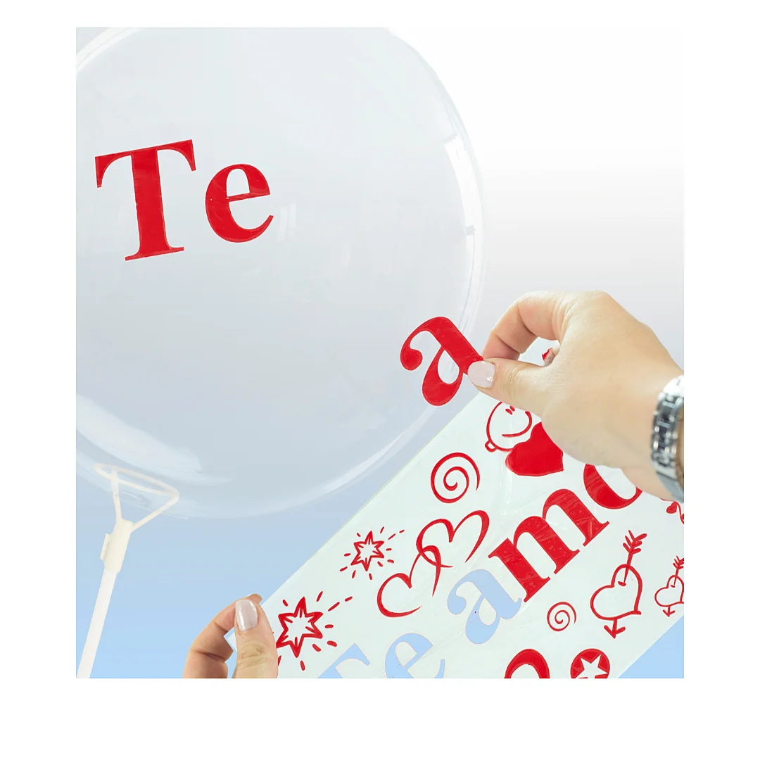 Compra Kit de Sticker Te Amo Y Globo Burbuja en Partymax. Bogotá. Imagen #1.