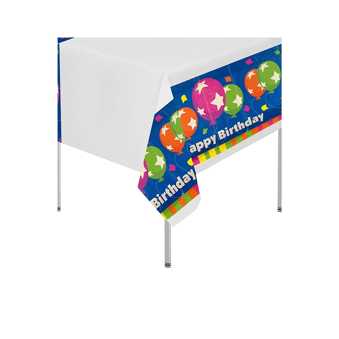 Compra Mantel Happy Birthday Plástico Holográfico en Partymax. Bogotá. Imagen #1.