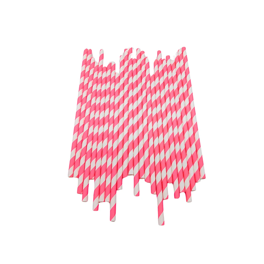 Compra Pitillo de Papel Rayas Rosado * 25 Unidades en Partymax. Bogotá. Imagen #1.