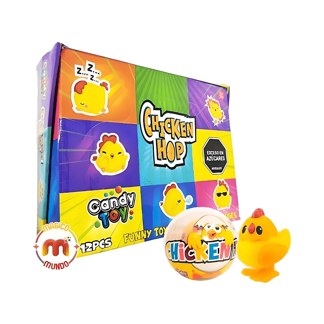 Compra Juguete Candy Toy Chicken Hop Display *12 Unidades en Partymax. Bogotá. Imagen #1.