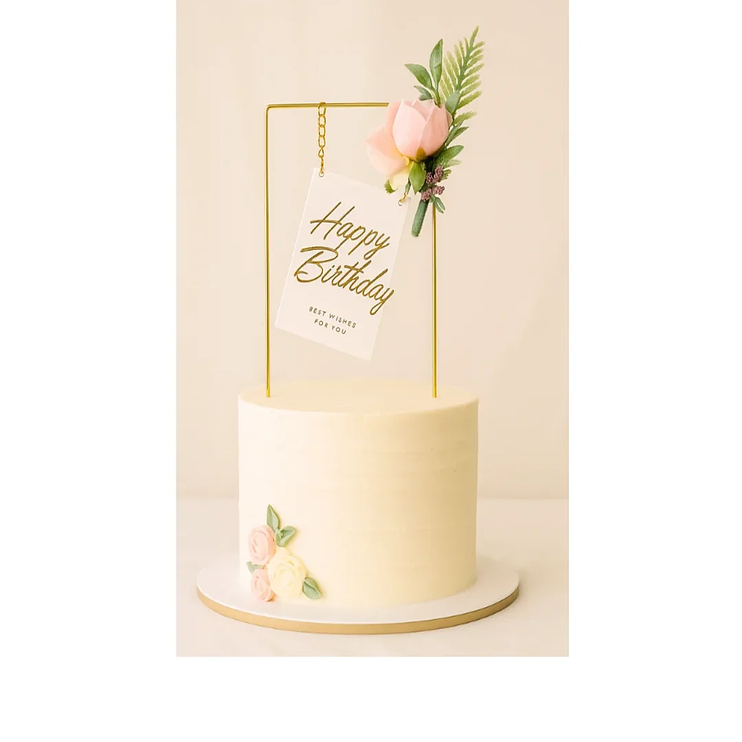 Compra Topper Cuadrado Happy Birthday Flor en Partymax. Bogotá. Imagen #1.