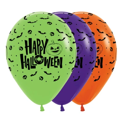 Compra Globo Happy Halloween Surtido R12 * 12 Unidades en Partymax. Bogotá. Imagen #1.