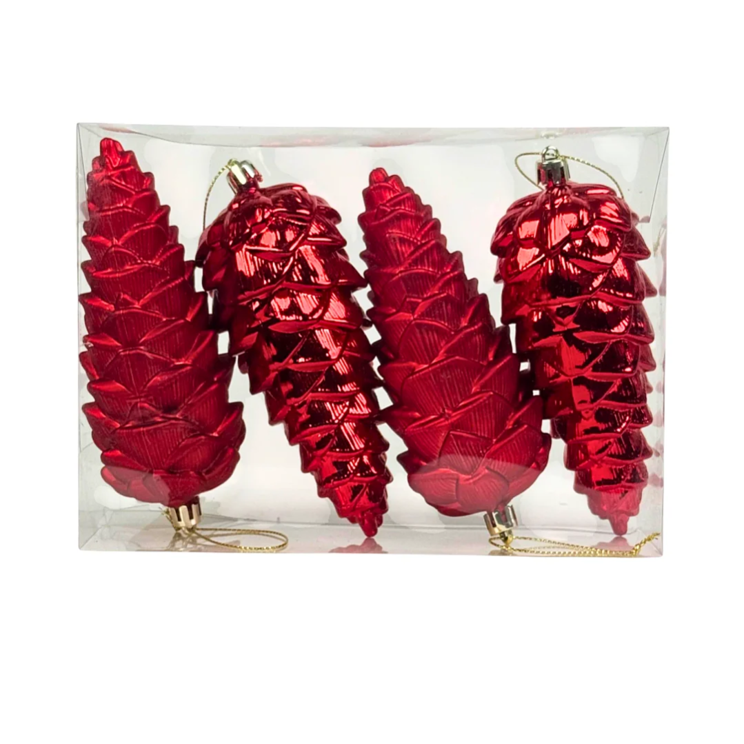 Compra Adorno Colgante Piñas Rojas *4 Piezas en Partymax. Bogotá. Imagen #1.